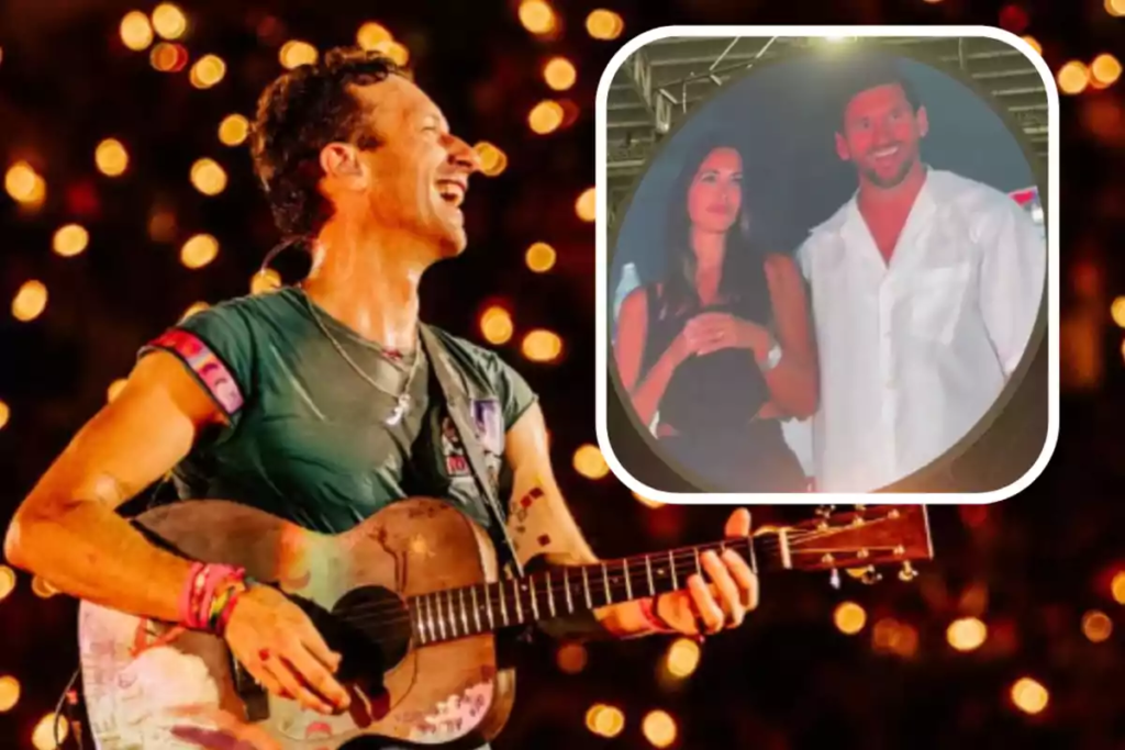 Lionel Messi y Antonela fueron sorprendidos por la “kiss cam” de Coldplay