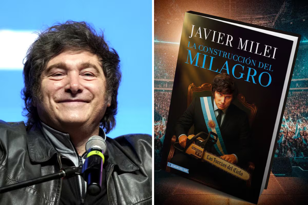 Javier Milei inicia la semana con el lanzamiento de su libro “La Construcción del Milagro” en el Movistar Arena