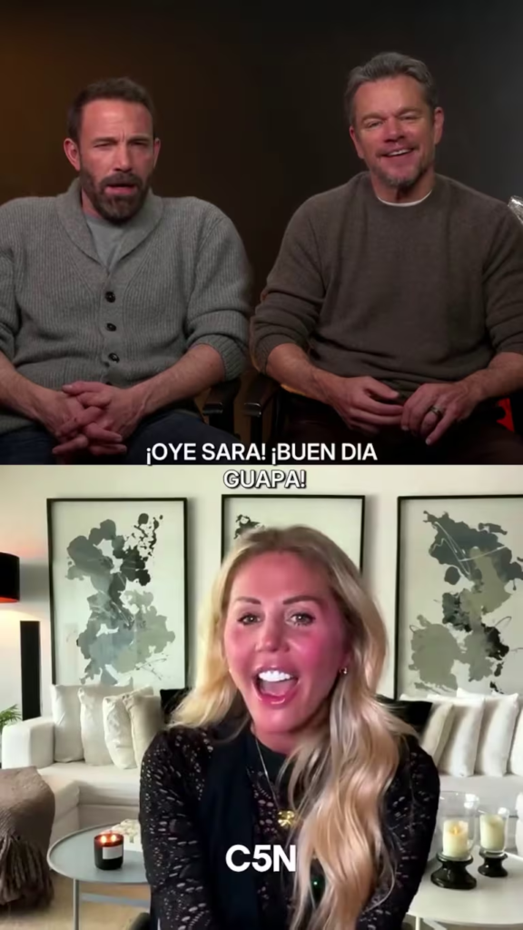 Matt Damon y Ben Affleck imitaron la frase viral de Luciano Castro: “Buen día, guapa”
