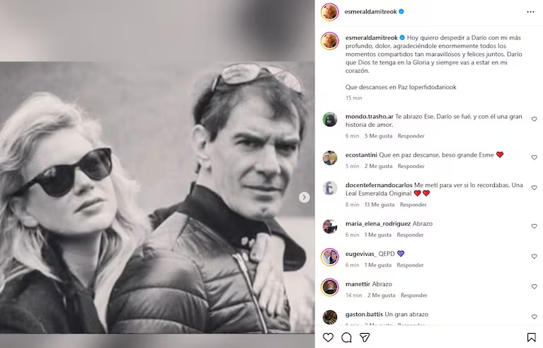 El dolor de Esmeralda Mitre por la muerte de su exesposo Darío Lopérfido: “Siempre vas a estar en mi corazón”